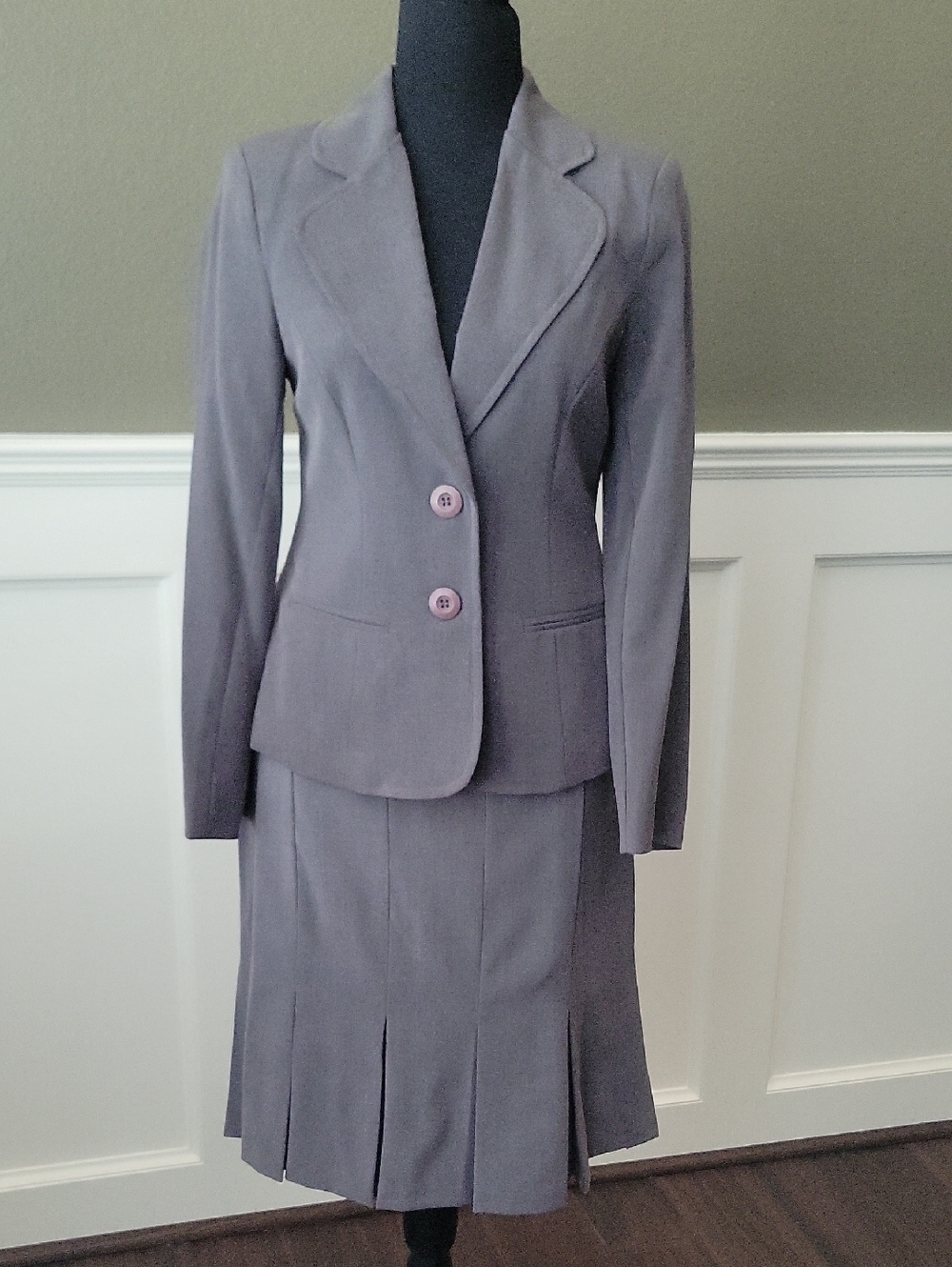 AGB Womens Blazer in Lavender-Grey
